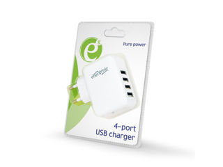 Încărcător Universal USB EGU4AC-01, 3.1A, alb foto 1