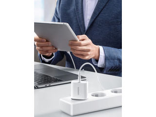 Incarcator Priza Ugreen 60450, Port USB-C 3.0, QC 4.0 / 3.0 / 2.0, Europa, 20W, Alb (FARA CABLU) foto 7