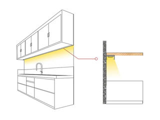 Lampă suspendată cu LED din profil KITCH-0717/1, 1m, 220V, 12W, 6500K Lampa LED de suprafata realiza foto 2