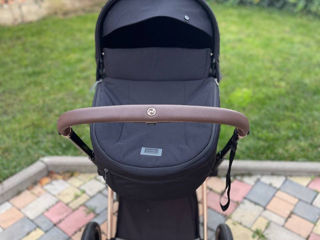 Stroller Cybex Platinum Priam 4.0,  3 in 1 Sepia Black chassis Rosegold car seat Cloud Z2 i-Size foto 8