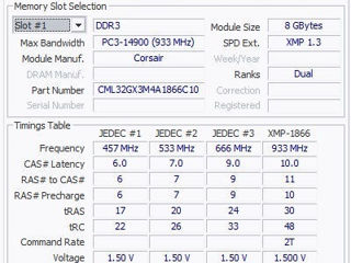 продам память Corsair 16GB (2*8GB DDR3-1866 / PC3-14900) foto 3