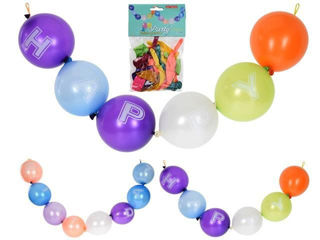 Ghirlianda Din Baloane 14Buc Happy Birthday, Multicolore