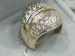 Женское золотое кольцо 585 пробы. Inel din aur 585.9.5gr. foto 6