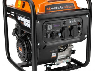 Генератор инверторный 3,5 кВт 230 В бензин, EVOTOOLS, Generator invertor 3,5 kW, garantie 2 ani