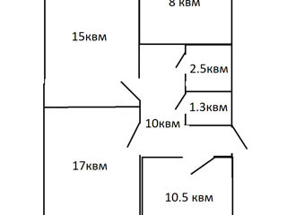 Apartament cu 3 camere, 74 m², Râșcani, Chișinău foto 2