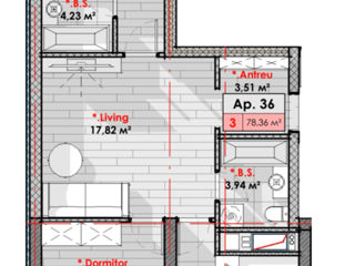 Apartament cu 2 camere, 78 m², Râșcani, Chișinău foto 9