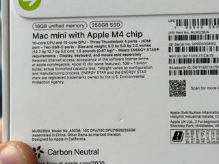 Mac mini with Apple M4 chip 16GB/256GB (Nou) foto 2