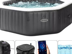 Jacuzzi SPA gonflabil Jet & Bubble Deluxe 201x71cm, 795L, 4 persoane foto 8