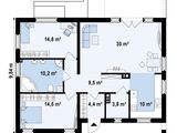 119 м/кв, 2 спальни, зал с кухней 40м/кв, ванная 10м/кв, прихожая и котельная, всего за 52955 Евро foto 3
