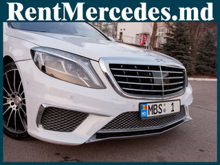 Arenda/прокат Mercedes S Class W222 AMG S65 alb/белый cu sofer/с водителем foto 15