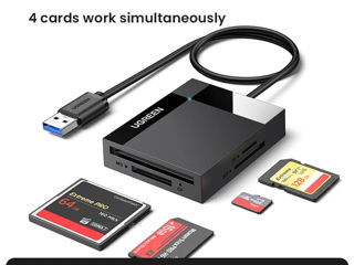 Cardreader 4-in-1 USB 3.0 SD Micro SD TF CF MS Compact Flash Card foto 2