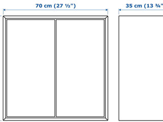 Tumbă cu 2 uși/1 poliță IKEA în stil minimalist foto 4