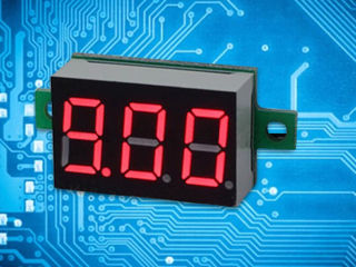 Вольтметр-12-24v.(4.5v-30v)Измеритель-цифровой =LED-индикатор. foto 1