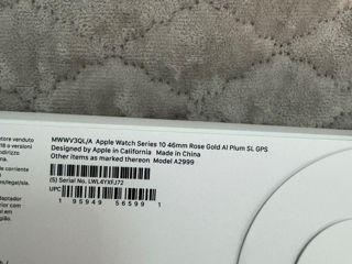 Apple Watch 10 46mm Rose Gold Al Plum SportLoop GPS Sigilat Original Garantie Apple foto 3