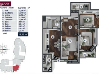 Apartament cu 2 camere, 71 m², Ciocana, Chișinău foto 8