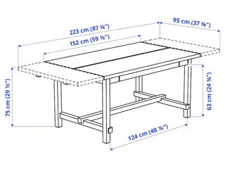 Masă extensibilă cu 6 scaune IKEA - Livrare în toată Moldova! Credit 0% foto 3