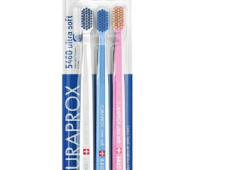 Set 3 periuțe de dinți Curaprox 5460 Ultra Soft, producător Elveția