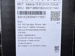 MSI Katana 15 (Core i7-12650H /Ram 16Gb DDR5 /1TB SSD /GeForce RTX4070 /15.6" FHD IPS 144Hz) foto 6