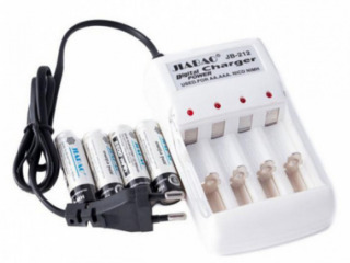 Зарядное устройство для аккумуляторов JIABAO JB-212 + аккумуляторы 4 шт (AAA) Белый