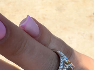 Перстень мужской из белого золота с бриллиантами foto 2