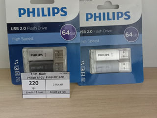 Usb Flash Philips 64Gb.(2 bucati)  220 lei