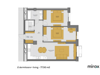 Apartament cu 3 camere, 78 m², Râșcani, Chișinău foto 3