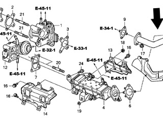 Патрубок EGR Honda crv 3 foto 2