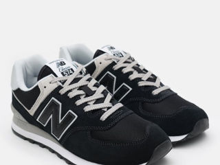 New balance 574 black -white foto 2