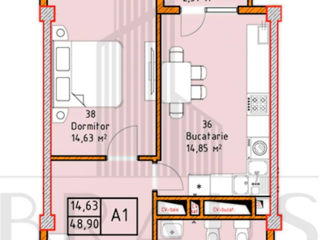 Apartament cu 2 camere, 48 m², Ciocana, Chișinău foto 2