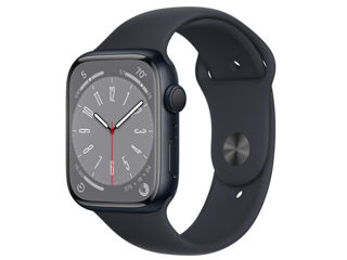 Apple Watch Series 8 Gps, 41Mm Midnight Aluminium Case With Midnight Sport Band, Mnp53