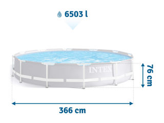 Усиленный бассейн Intex 366х76см, 6503 литр. 9в1, 26710, Бесплатная доставка, Гарантия, Скидки foto 5