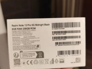 Xiaomi Redmi Note 13 Pro 5g 256 gb Black! Nou! foto 2