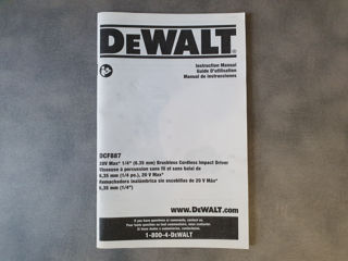 DeWALT DCF887 20V Max Instruction Manual foto 1