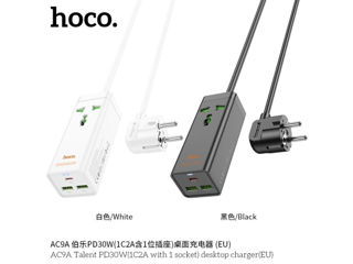 HOCO AC9A Talent PD30W(1C2A cu 1 priză) încărcător de birou (UE) foto 1
