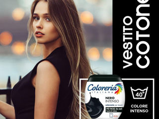 Coloreria Italiana Nero Intenso vopsea pentru materiale textile, culoare Negru, 350 g foto 2