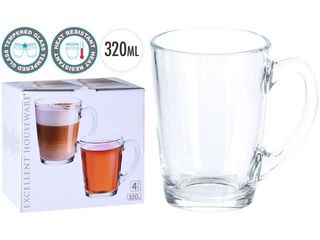 Set Cani Din Sticla Eh 4Buc, 320Ml, In Cutie Cadou