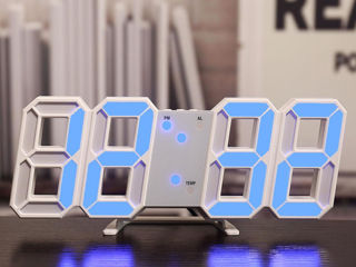 3D LED Цифровые Часы-будильник настольные и настенные. foto 8