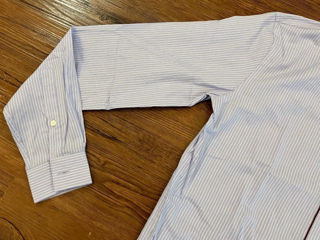 The Kooples Men's Casual Dress Shirt Slim Blue Striped Cotton Size Xs, S, L foto 4