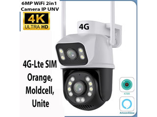 Camera 4G 6MP 2in1 Robot 4G/3G/LTE SIM card: la Orange, Molcel, Unite.