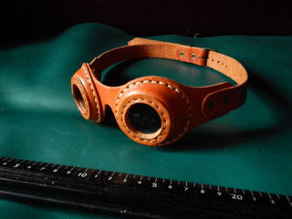 Piele naturala . Ochelari goggles . Очки Гогглы . Steampunk.. foto 5