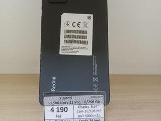 Xiaomi Redmi Note 12 Pro 8 /256 GB. Pretul 4190 lei
