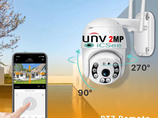 Camera WiFi 2MP Full-HD UNV U2RA IP ICsee Robot Cruizer Microfon Sirena Full-Color foto 3