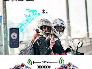 Мотогарнитура Bluetooth для шлема с функцией Intercom. foto 5