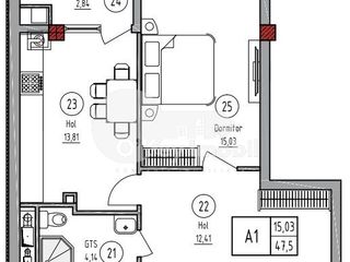 Potrivit pt. Investiție! 1 cameră+living, variantă albă, str. Paris! foto 5