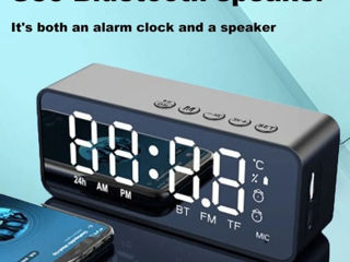 Boxa portabila ceas alarmă, termometru, radio foto 3