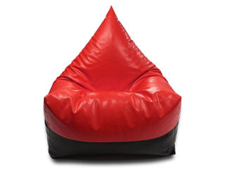 BeanBag Piramida XL din Ecopiele culoare Rosie foto 1