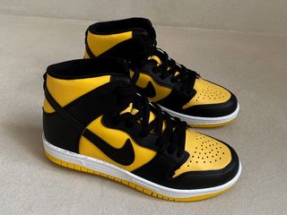 dunk high black and yellow