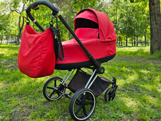 Коляска 3 в 1 Cybex Priam True Red + аксессуары