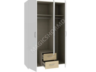 Dulap Fortuna Econobox 120x190 (Alb/Stejar Puccini) pret mic,livrare,credit foto 4