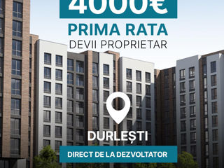 Apartament cu 2 camere, 50 m², Durlești, Chișinău